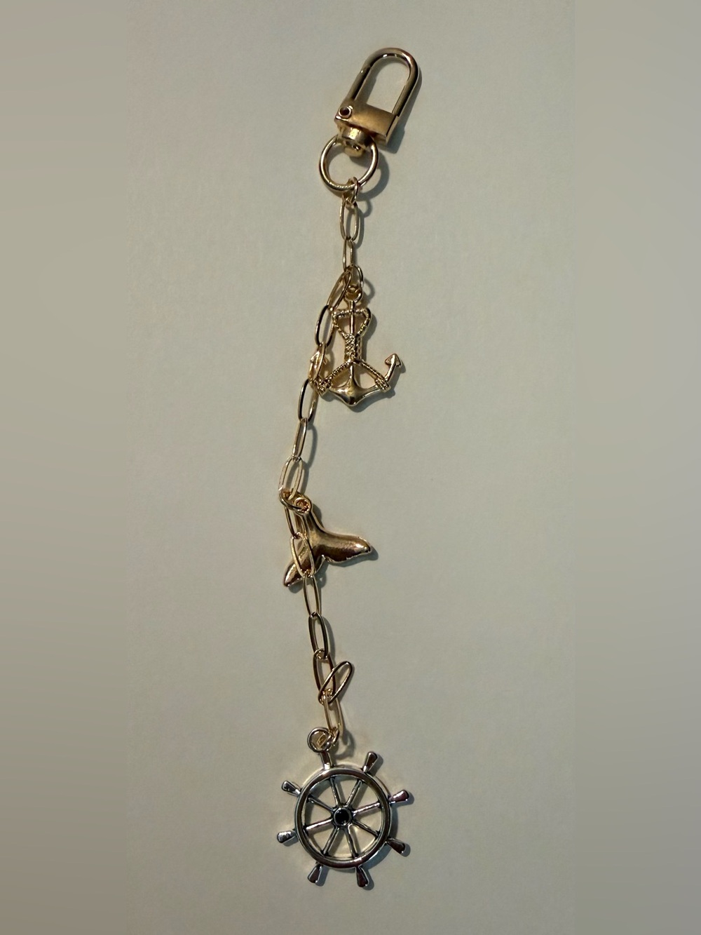 Gold Nautical lip gloss / bag Charm  - Women Jewelry